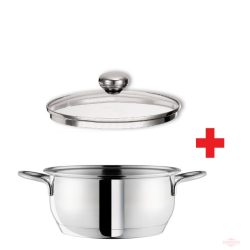   Cratiță NORDICA 20 cm 2.5 l  cu capac din sticla! /LICHIDARE STOC!