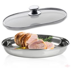 Smart vas oval inox cu capac 40*29 cm